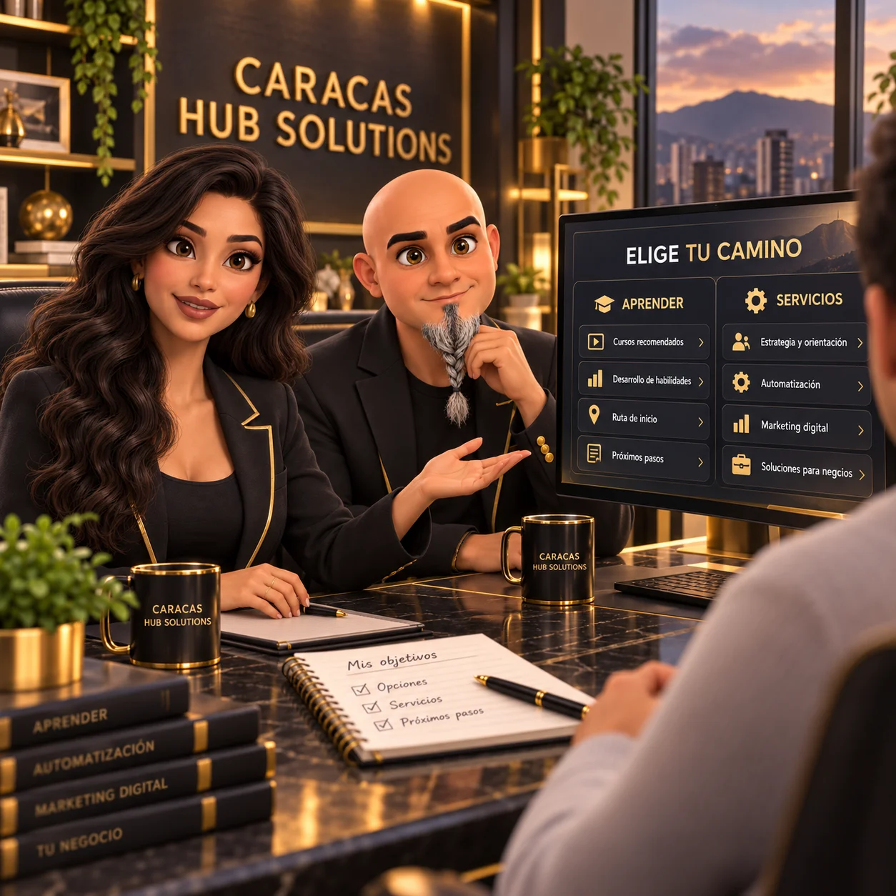 Cara y Hub presentan las opciones para aprender o contratar servicios en Caracas Hub Solutions